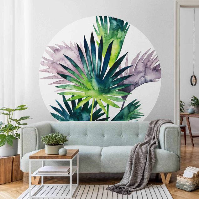 Fototapet blomster Exotic Foliage - Fan Palm