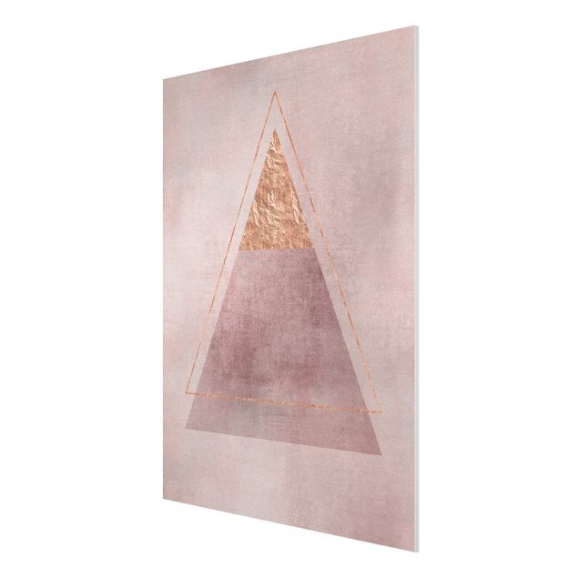 Billeder abstrakt Geometry In Pink And Gold II