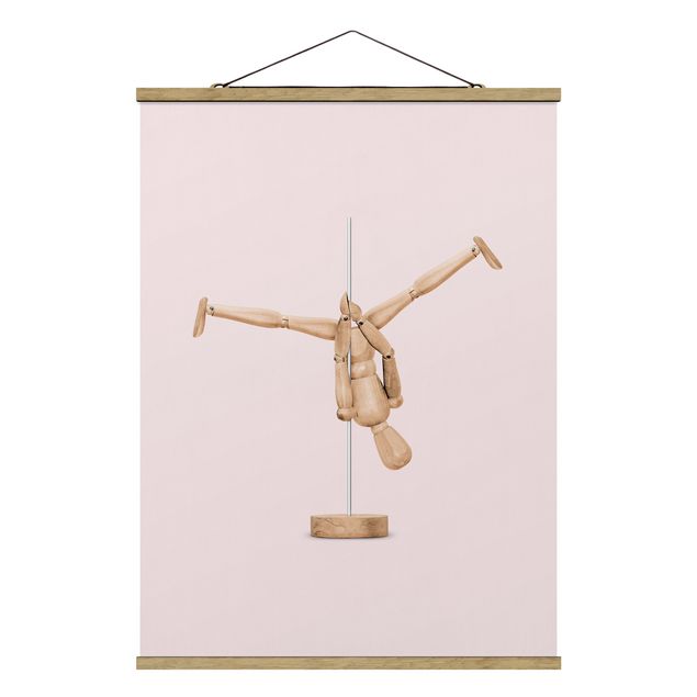 Billeder moderne Pole Dance With Wooden Figure