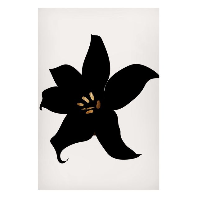køkken dekorationer Graphical Plant World - Orchid Black And Gold