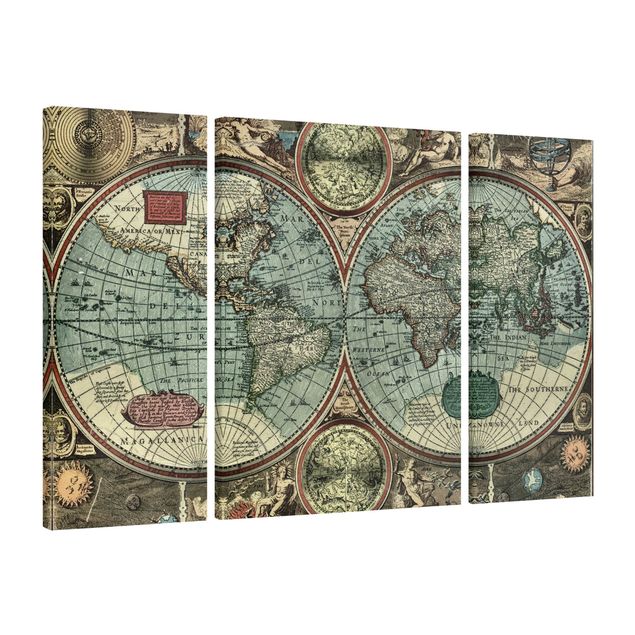 Billeder på lærred verdenskort The Old World