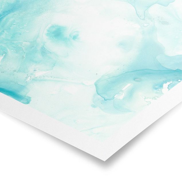 Billeder Emulsion In White And Turquoise II