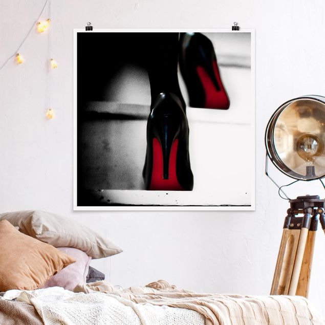 Plakater sort og hvid High Heels In Red