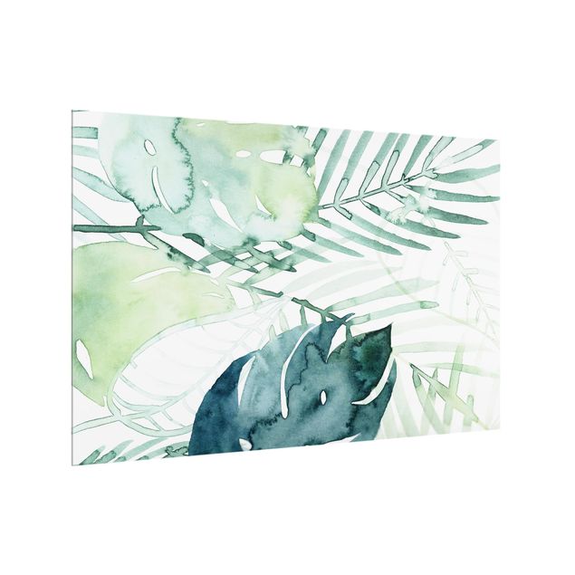 Stænkplader glas mønstre Palm Fronds In Water Color I