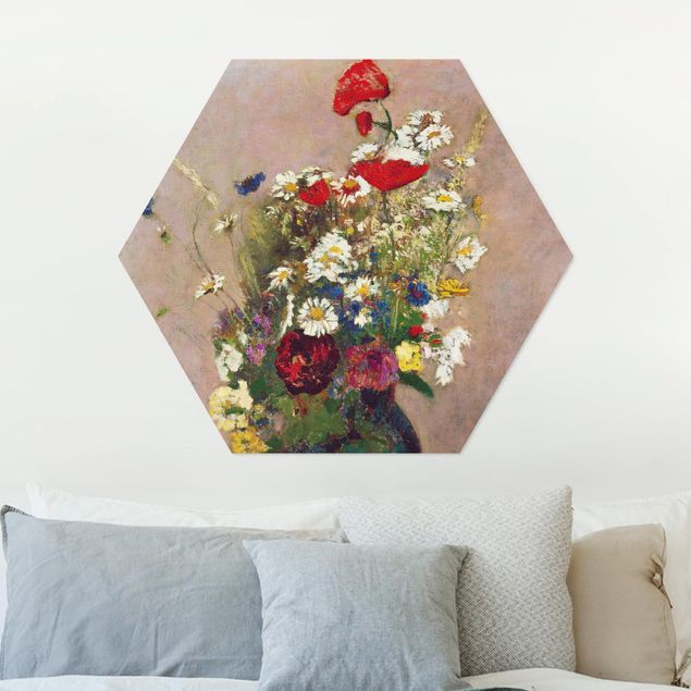 Billeder valmuer Odilon Redon - Flower Vase with Poppies