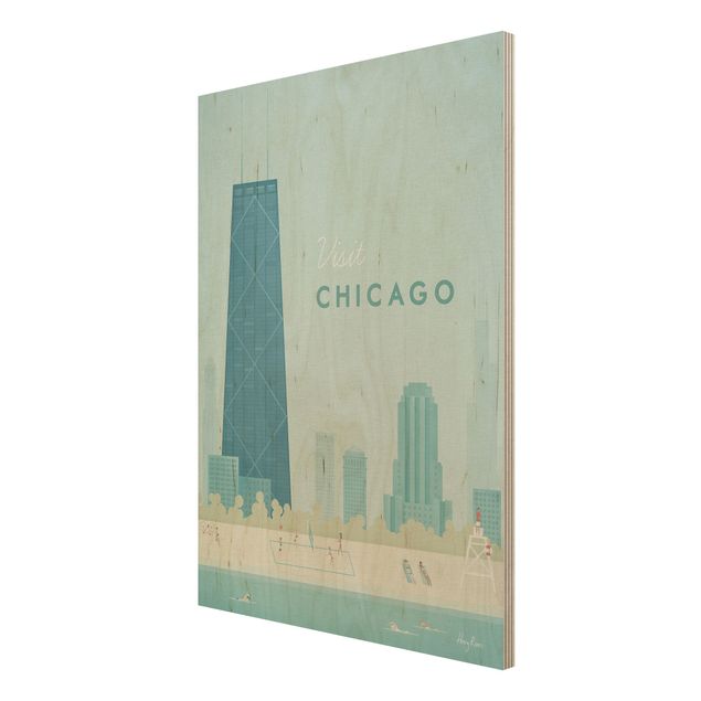 Billeder Henry Rivers Travel Poster - Chicago