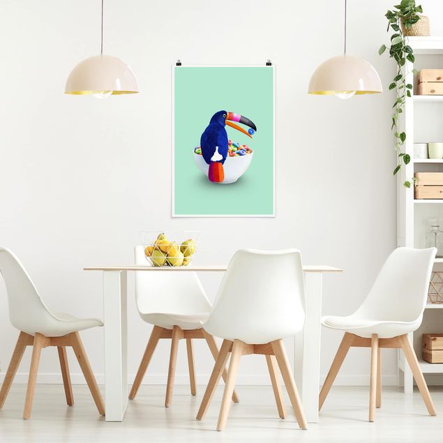 Plakater kunsttryk Breakfast With Toucan