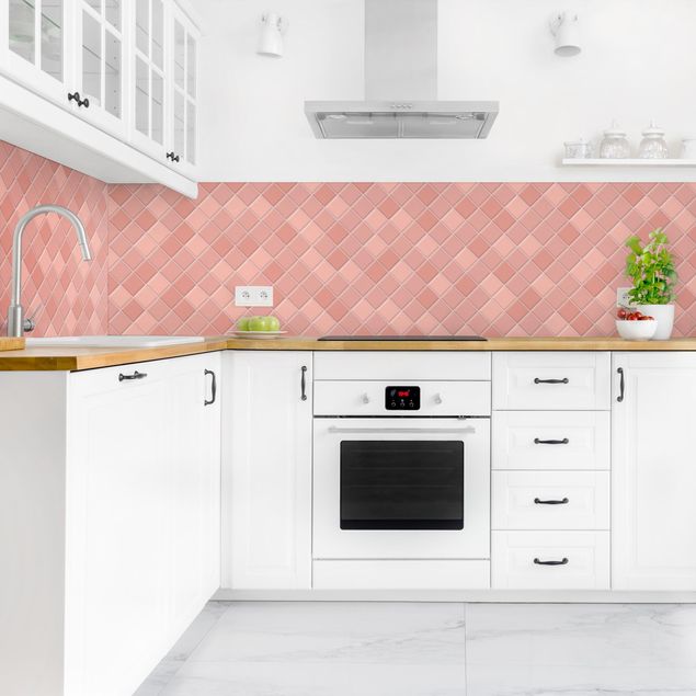 Stænkplader fliselook Mosaic Tiles - Antique Pink