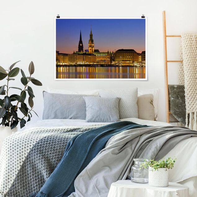 Plakater arkitektur og skyline Hamburg Panorama