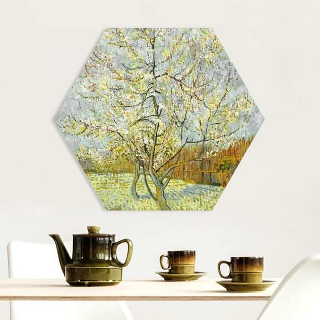 Kunst stilarter impressionisme Vincent van Gogh - Flowering Peach Tree