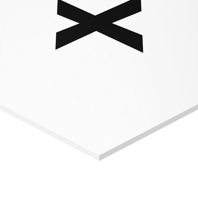Hexagon Bild Forex - Buchstabe Weiß X