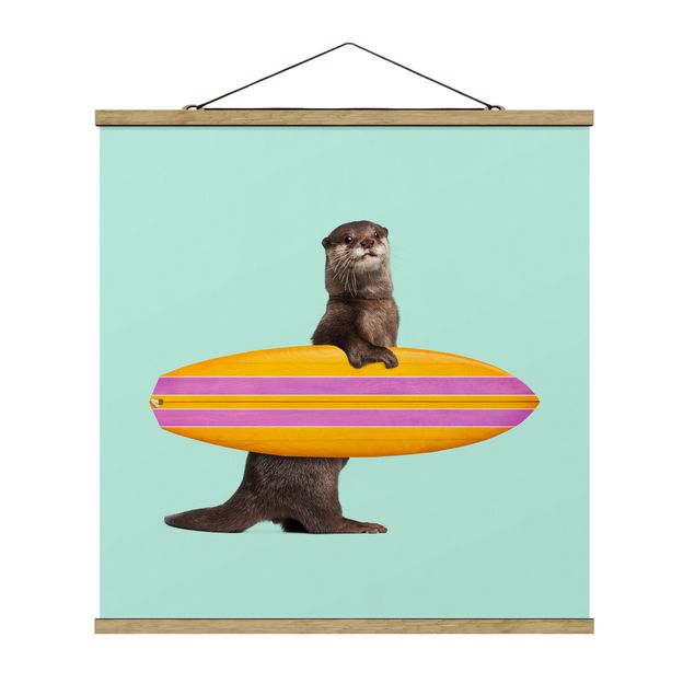 Billeder sport Otter With Surfboard