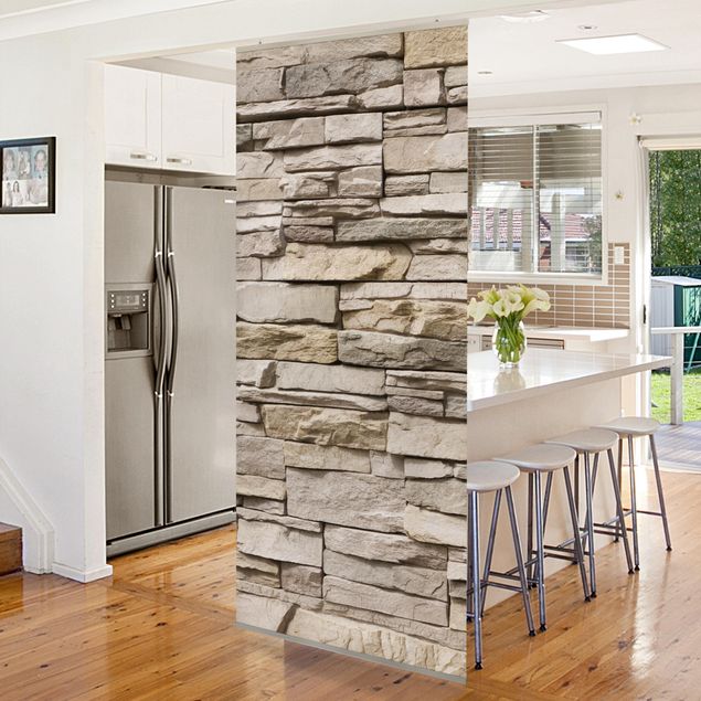 Rumdeler Asian Stonewall - Stone Wall From Large Light Coloured Stones