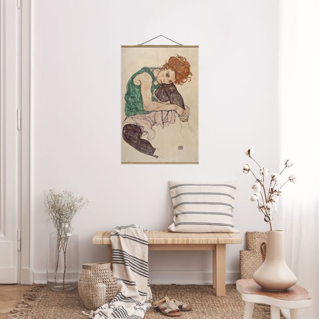 Kunst stilarter Egon Schiele - Sitting Woman With A Knee Up
