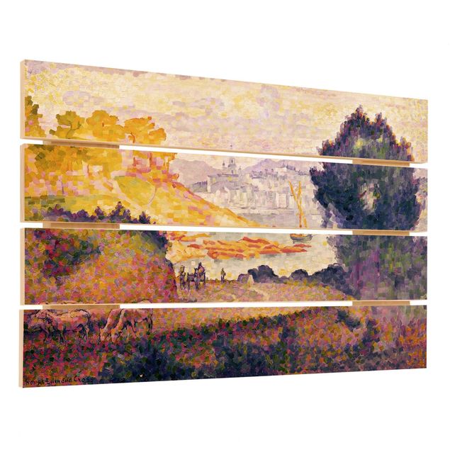 Prints på træ landskaber Henri Edmond Cross - View of Menton