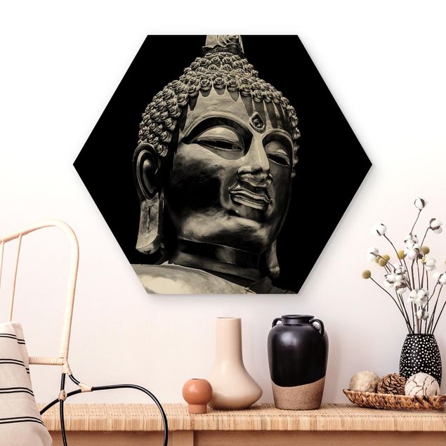 køkken dekorationer Buddha Statue Face