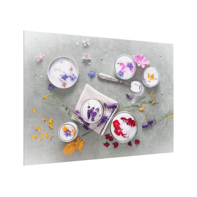 Stænkplader glas Edible Flowers With Lavender Sugar