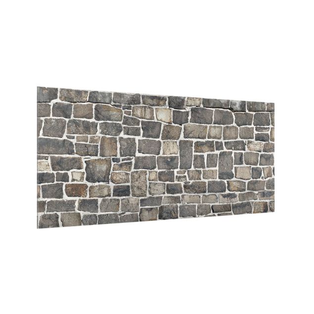 Stænkplader glas stenlook Crushed Stone Wallpaper Stone Wall