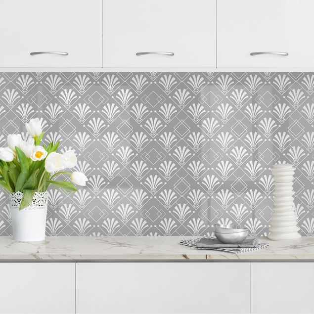 køkken dekorationer Glitter Look With Art Deko On Grey Backdrop