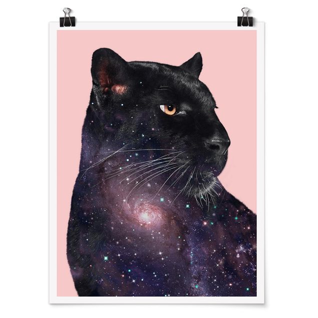 Plakater dyr Panther With Galaxy