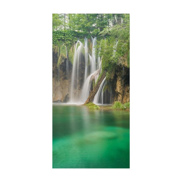 Tæpper med skov Waterfall Plitvice Lakes