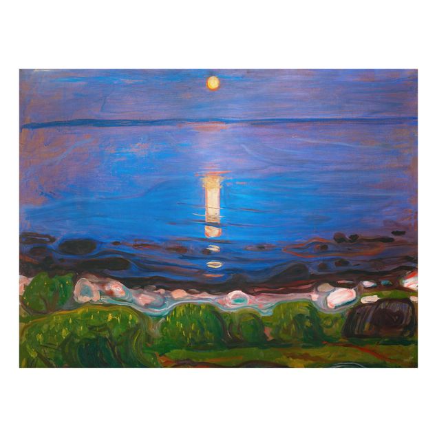 Kunst stilarter Edvard Munch - Summer Night On The Sea Beach