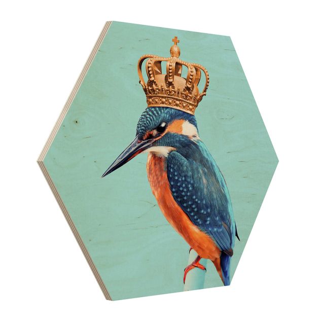 Sekskantede billeder Kingfisher With Crown