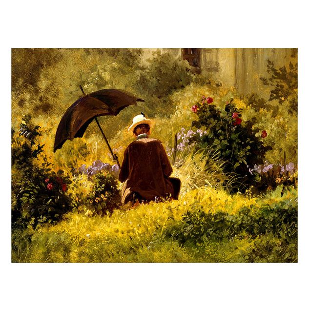 Kunst stilarter romantikken Carl Spitzweg - The Painter In The Garden