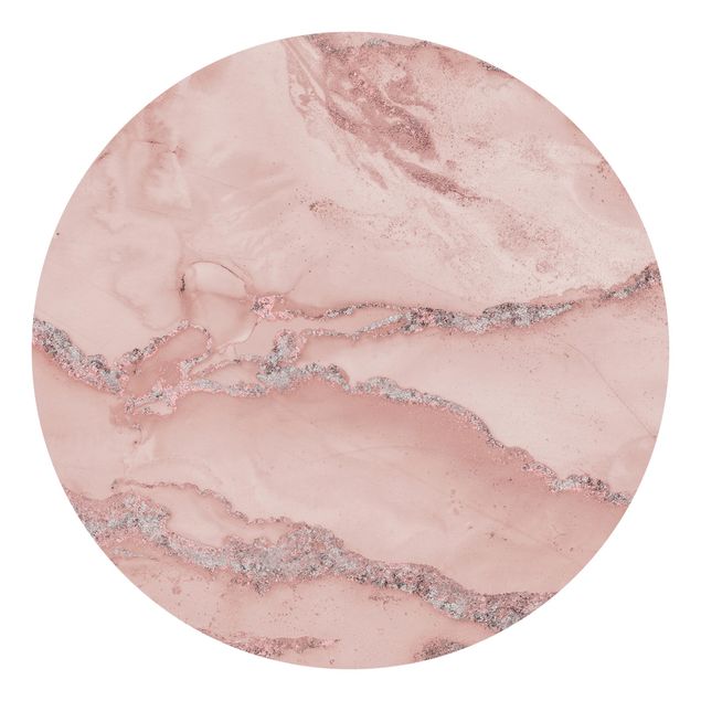 Moderne tapet Colour Experiments Marble Light Pink And Glitter