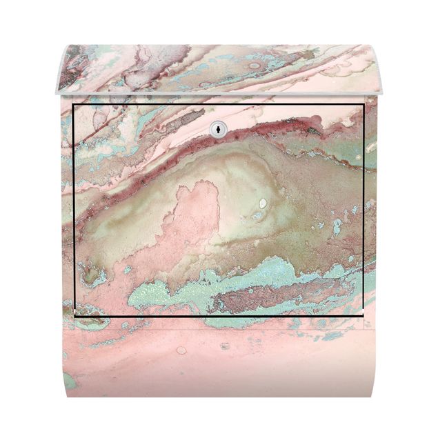 Billeder Andrea Haase Colour Experiments Marble Light Pink And Turquoise