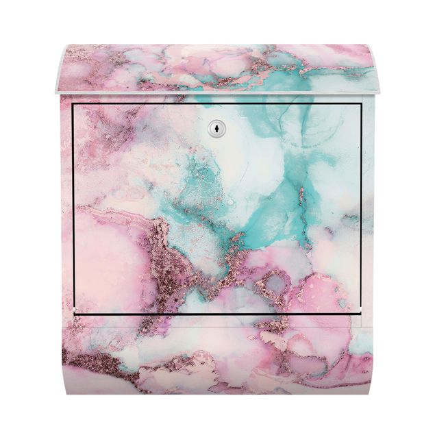 Billeder Andrea Haase Colour Experiments Marble Light Pink And Turquoise