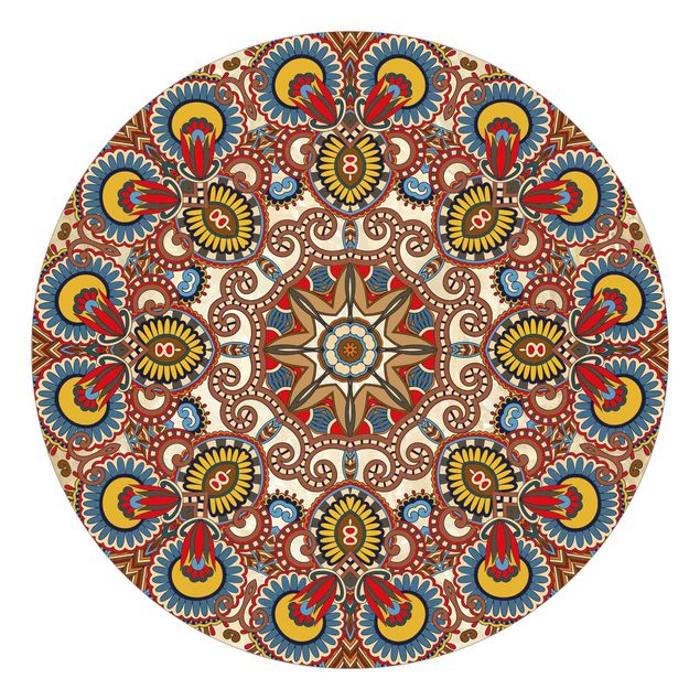 Fototapet brun Coloured Mandala