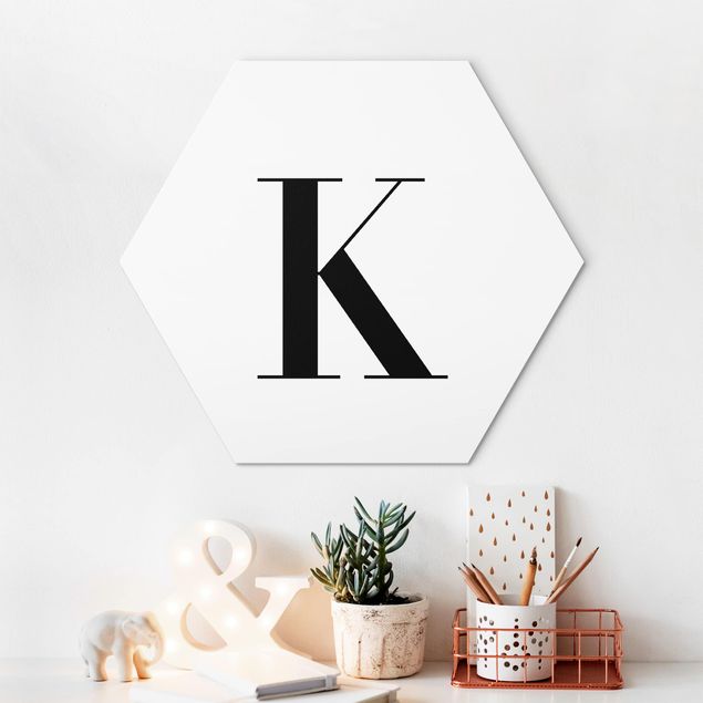 Billeder breve Letter Serif White K