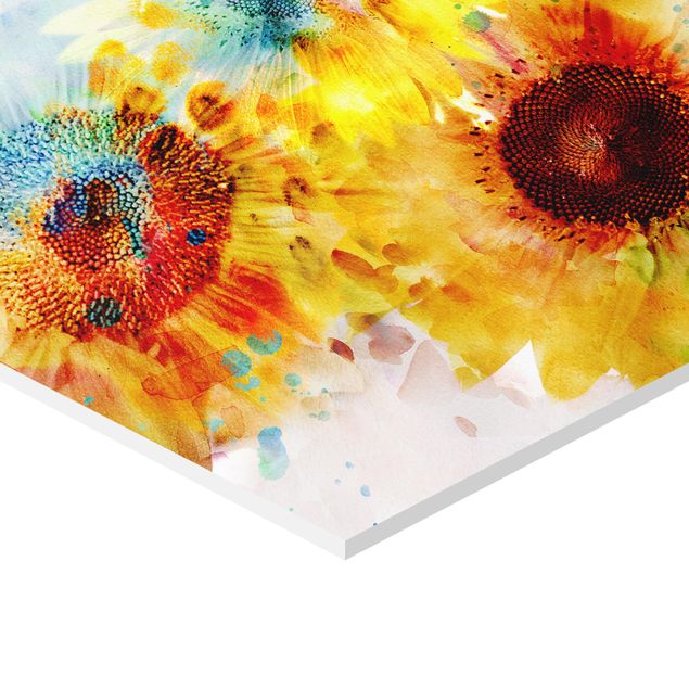 Billeder Watercolour Flowers Sunflowers