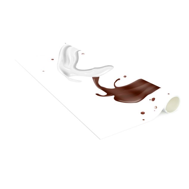 hvidt gulvtæppe Chocolate Milk Heart