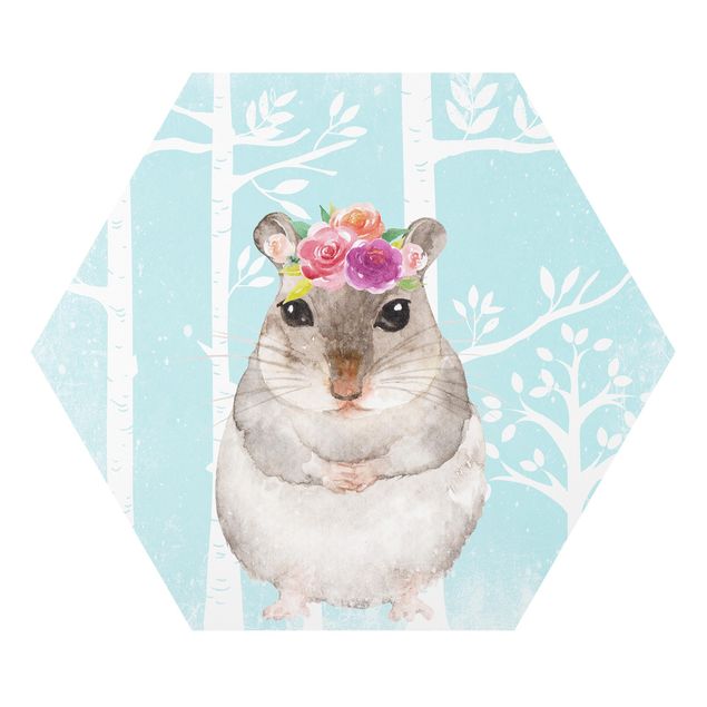 Forex Watercolor Hamster Turquoise