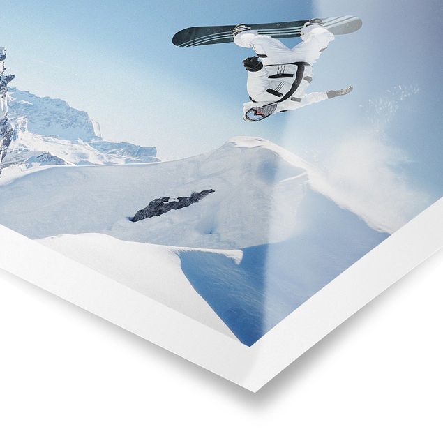 Plakater Flying Snowboarder