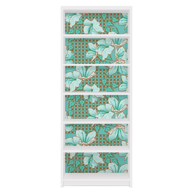 Selvklæbende folier mosaik Oriental Flower Pattern