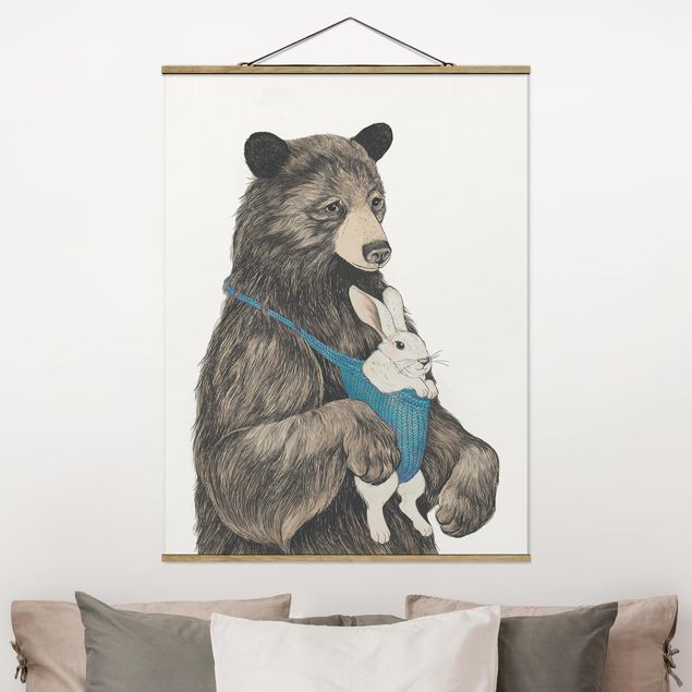 Billeder bjørne Illustration Bear And Bunny Baby