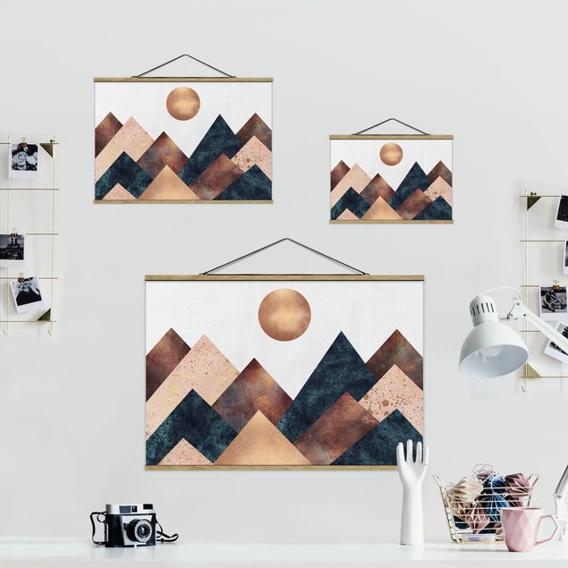 Billeder Elisabeth Fredriksson Geometric Mountains Bronze