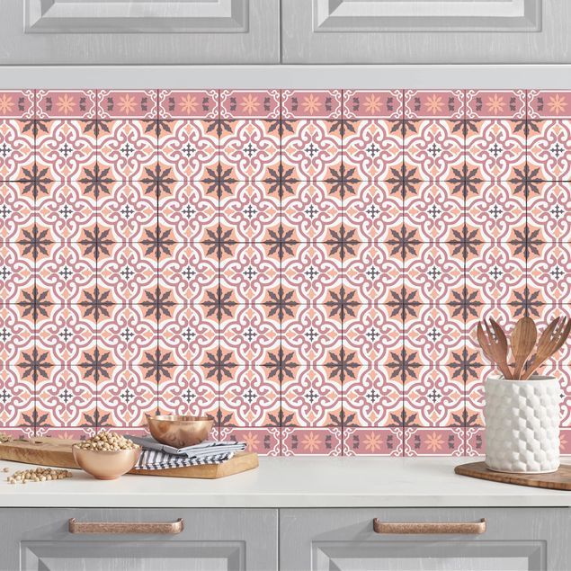 køkken dekorationer Geometrical Tile Mix Cross Orange