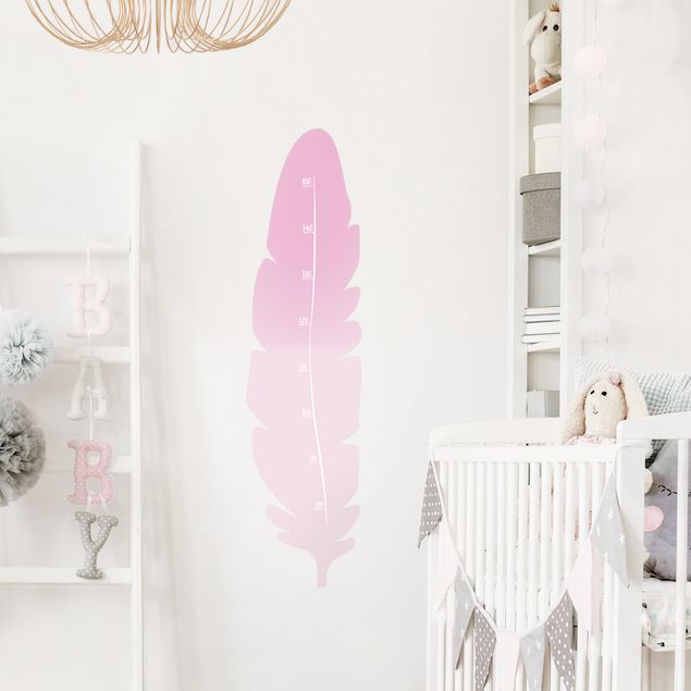 Wallstickers fjedre Feather Pink
