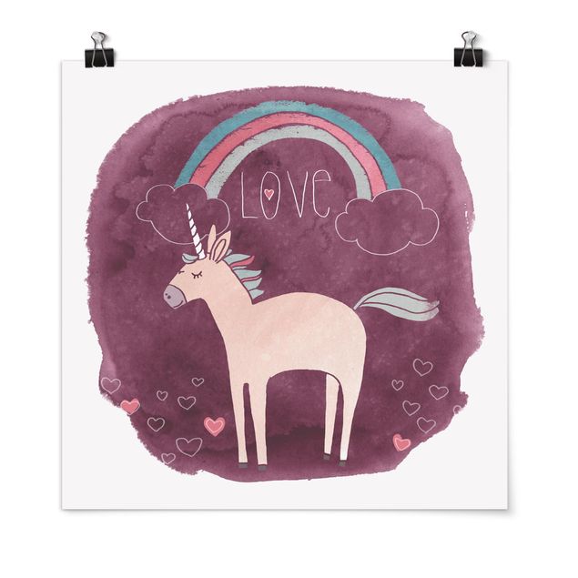 Plakater dyr Unicorn Troop - Love