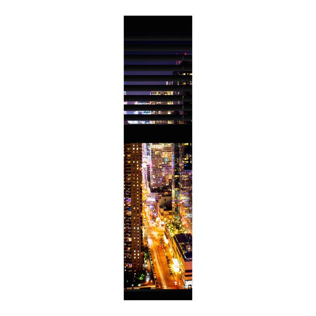 Panelgardiner arkitektur og skyline Window View Blinds - Manhattan at night