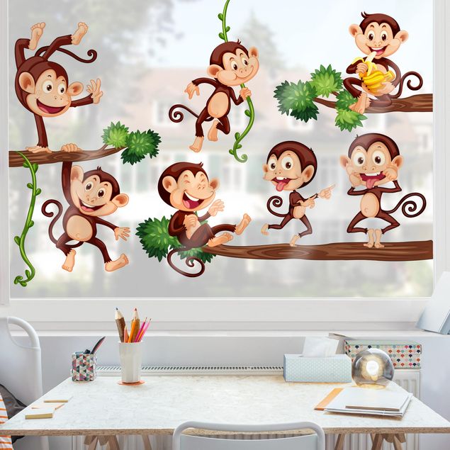 Børneværelse deco Monkey Family