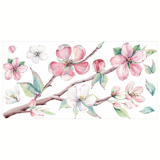 Selvklæbende folier Cherry Blossom Branch Watercolour