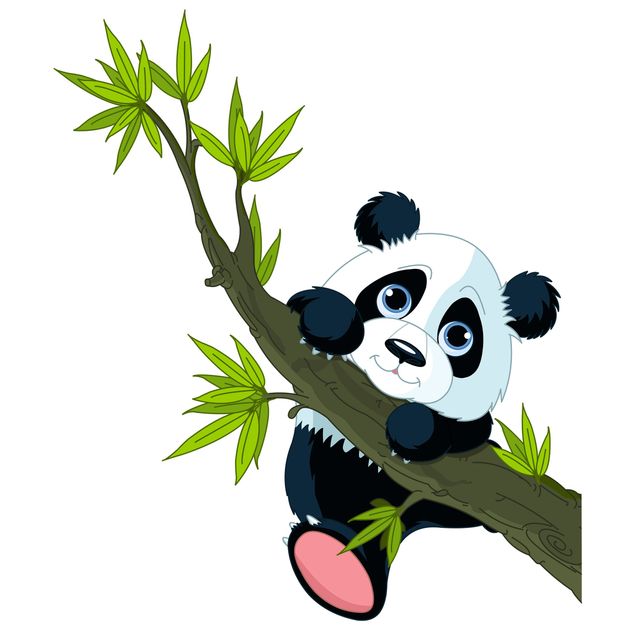 Vinduesklistermærker dyr Climbing Panda