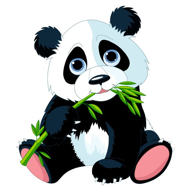 Vinduesklistermærker dyr Nibbling Panda