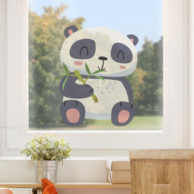 Børneværelse deco Panda Munching On Bamboo