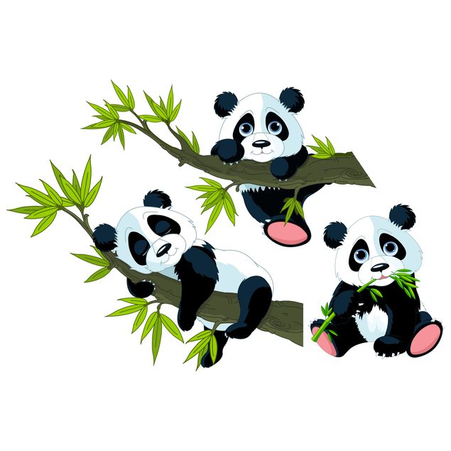 Vinduesklistermærker dyr Panda set